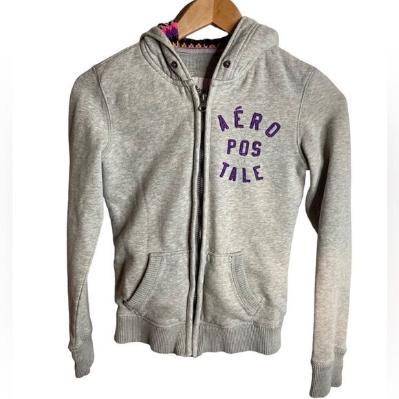 Aeropostale Sweatshirt Size XS Zipper Front Hoodie - Picture 1 of 5